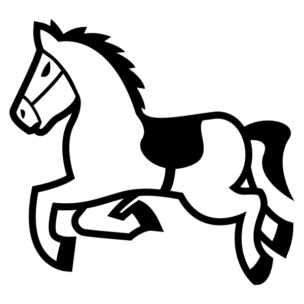 Horse Emoji coloring page image