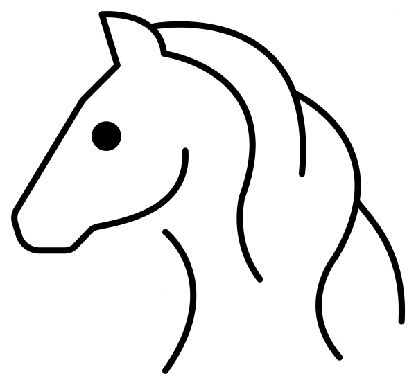 Horse Face Emoji coloring page image