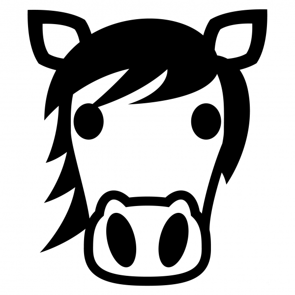 Horse Face Emoji coloring page image