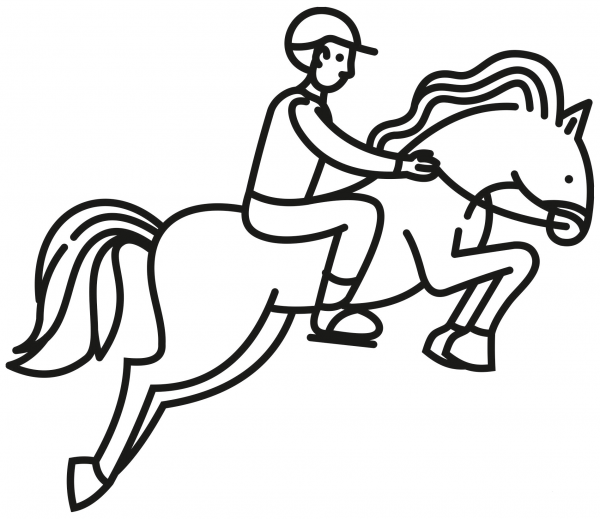 Horse Race coloring page image