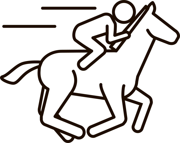 Horse Race coloring page image