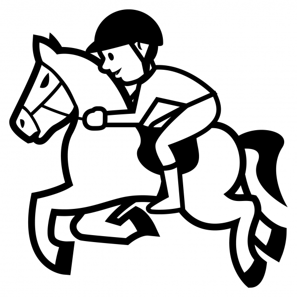Horse Racing Emoji coloring page image