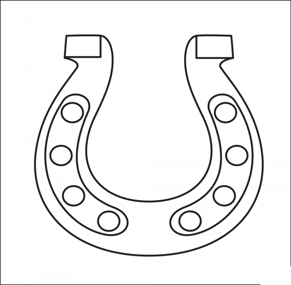 Horseshoe coloring page image
