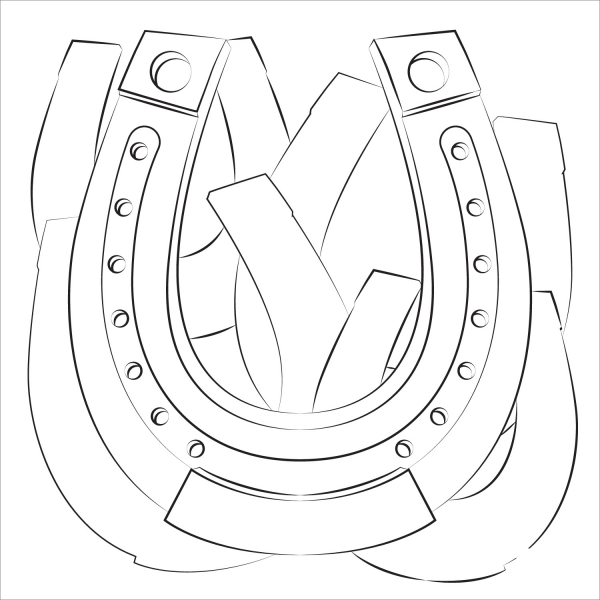Horseshoe coloring page image