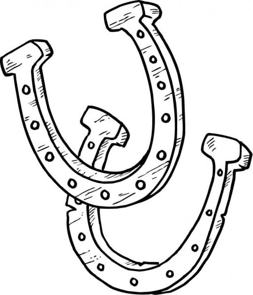 Horseshoes That Bring Good Luck coloring page image