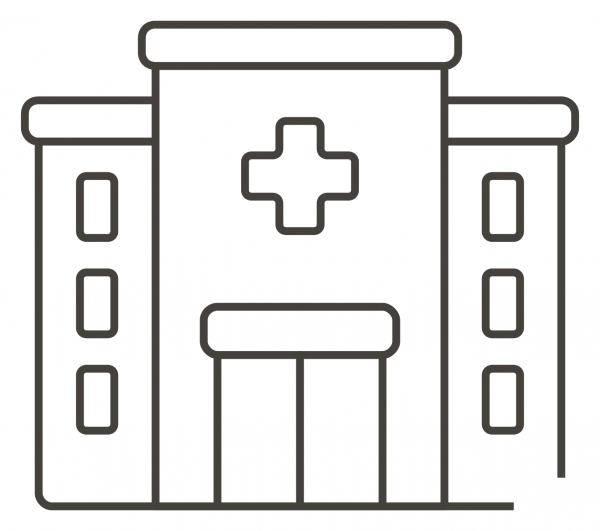 Hospital coloring page image