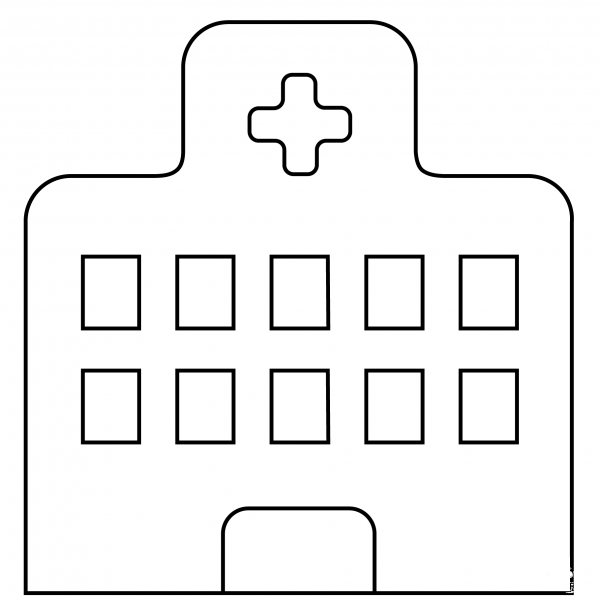 Hospital Emoji coloring page image