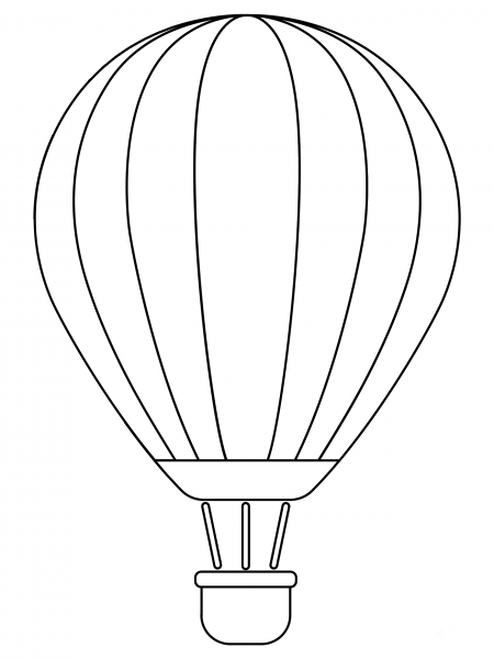 Hot Air Balloon coloring page image
