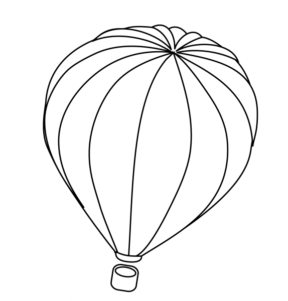 Hot Air Balloon coloring page image