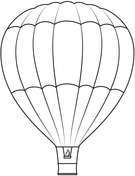 Hot Air Balloon coloring page image