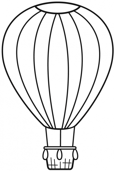 Hot Air Balloon coloring page image