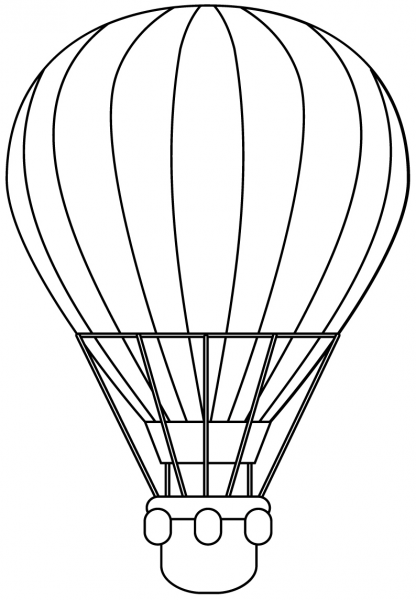 Hot Air Balloon coloring page image
