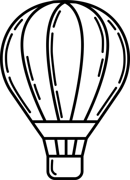 Hot Air Balloon coloring page image