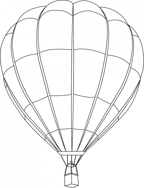 Hot Air Balloon coloring page image