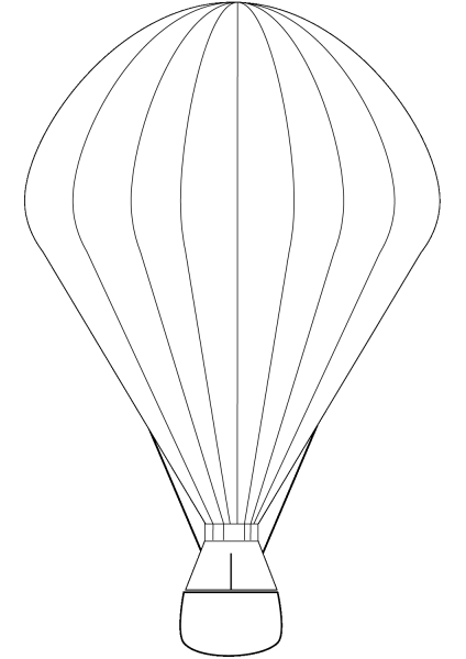 Hot Air Balloon coloring page image