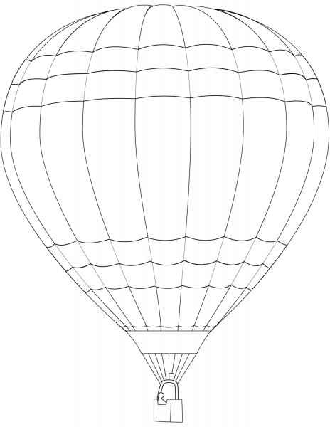 Hot Air Balloon coloring page image