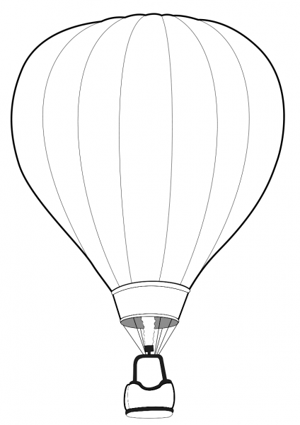 Hot Air Balloon coloring page image