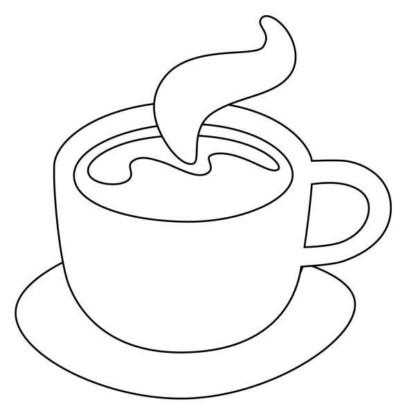 Hot Beverage Emoji coloring page image
