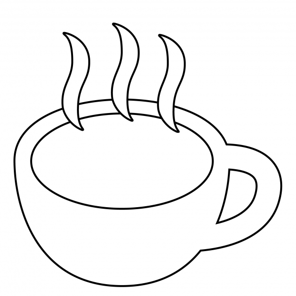 Hot Beverage Emoji coloring page image