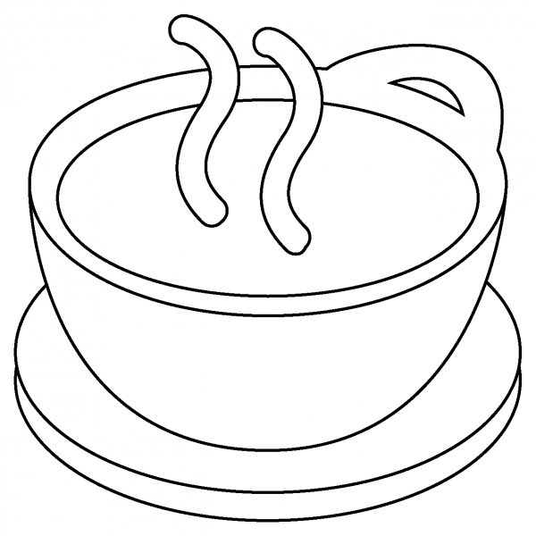 Hot Beverage Emoji coloring page image