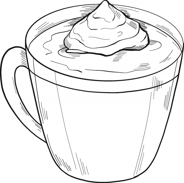 Hot Cocoa coloring page image