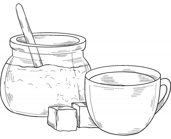 Hot Cocoa coloring page image