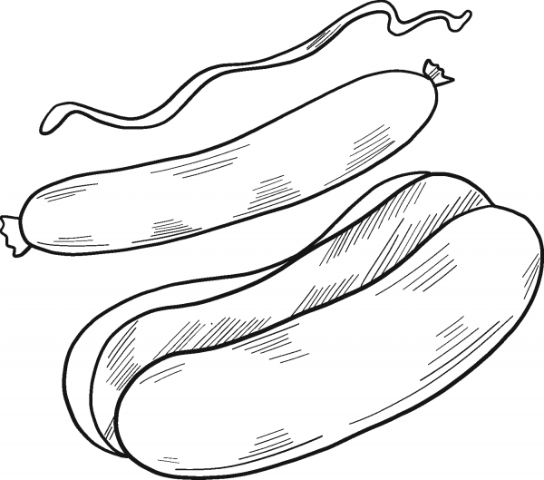 Hot Dog  coloring page image