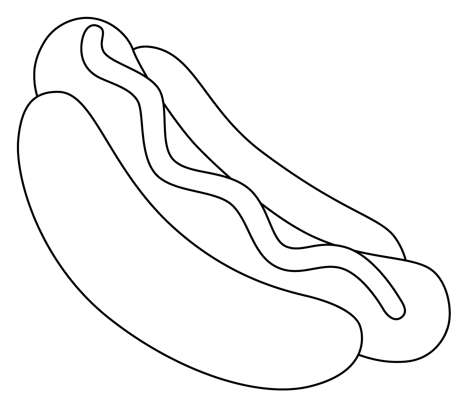 Hot Dog Emoji coloring page - ColouringPages