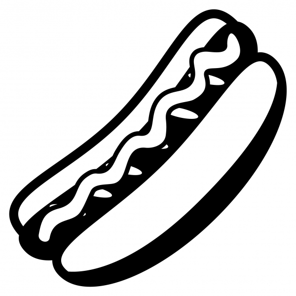 Hot Dog Emoji coloring page image
