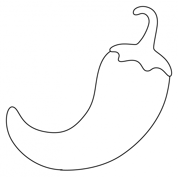 Hot Pepper Emoji coloring page image