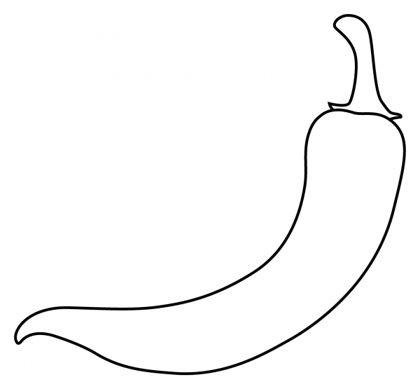 Hot Pepper Emoji coloring page image