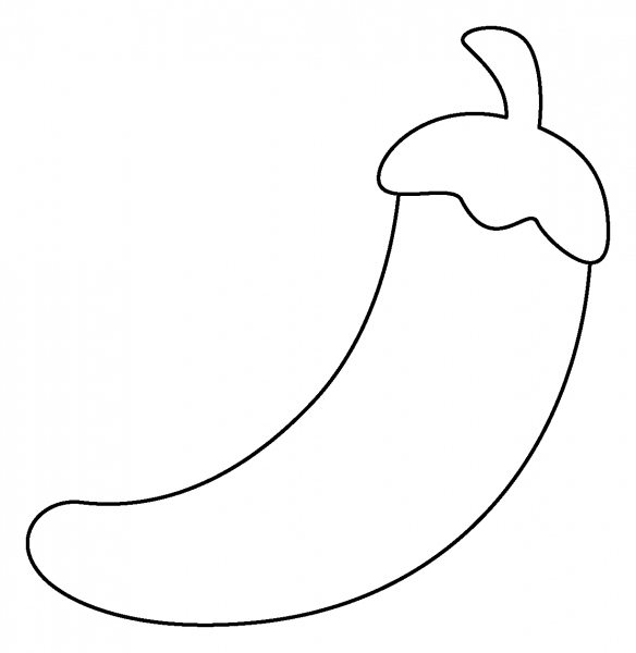 Hot Pepper Emoji coloring page image