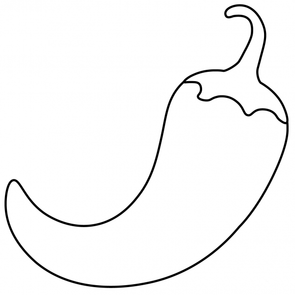 Hot Pepper Emoji coloring page image