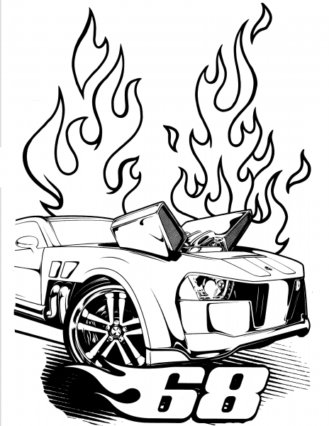 Hot Wheels Pontiac G8 coloring page image