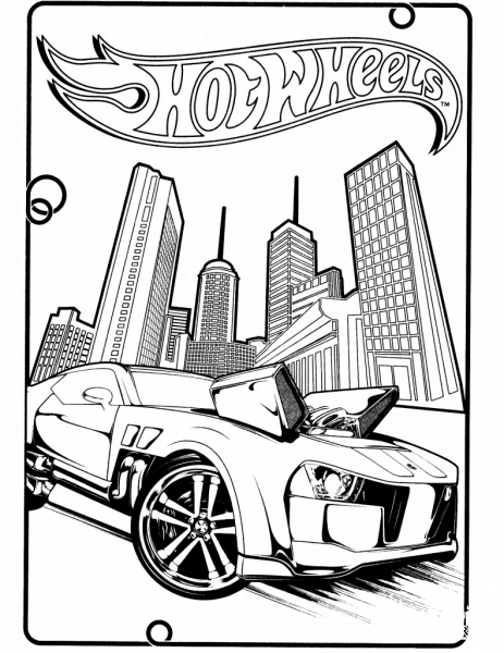Hot Wheels Pontiac G8 coloring page image