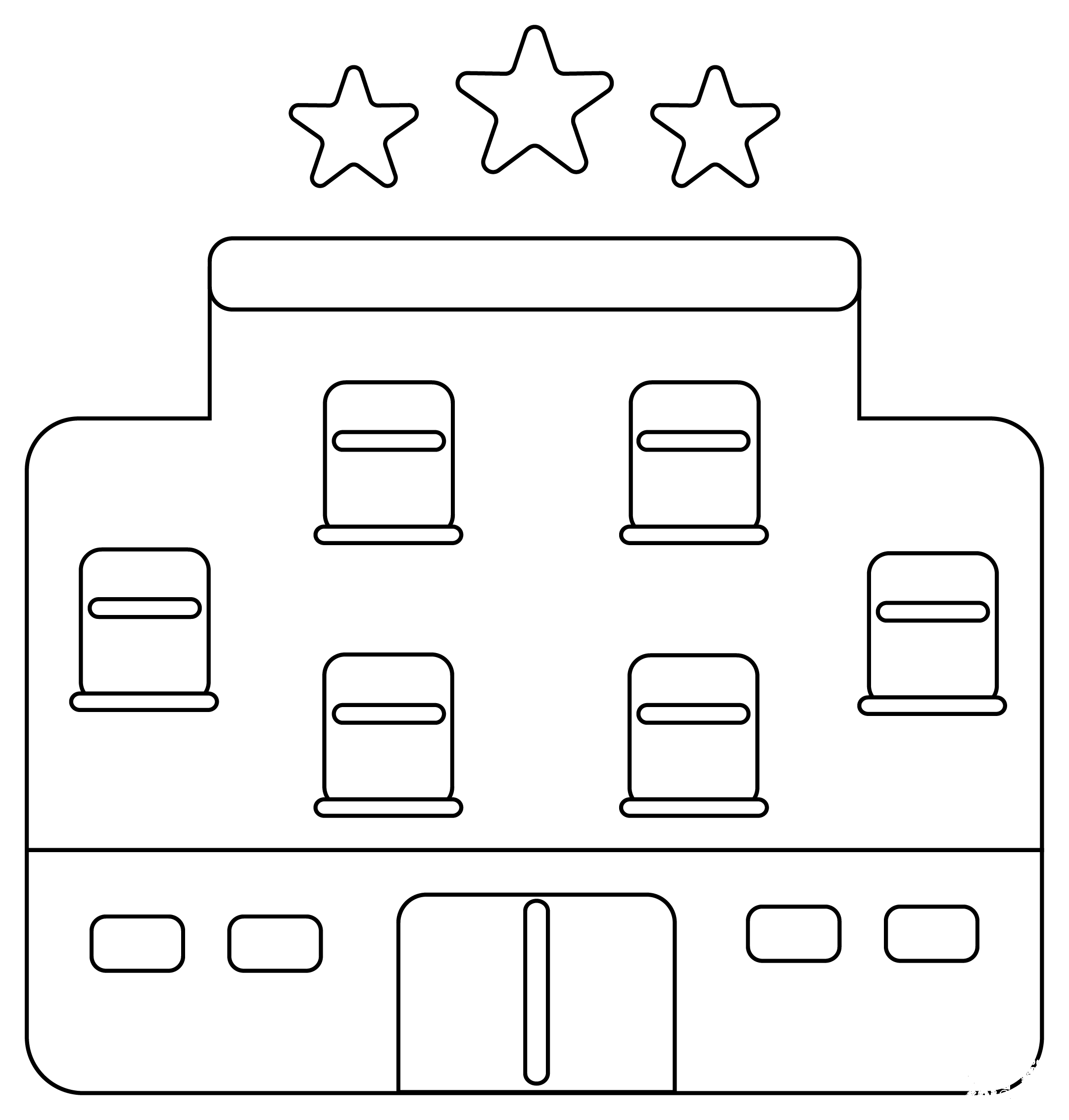 Hotel coloring page - ColouringPages