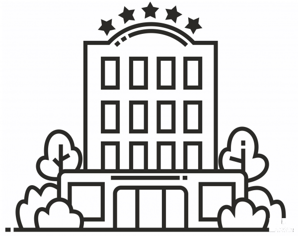 Hotel coloring page image