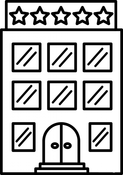 Hotel coloring page image