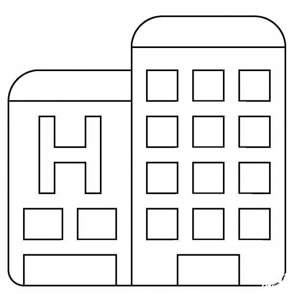 Hotel Emoji coloring page image