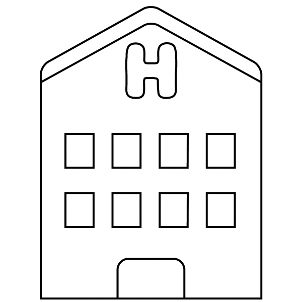 Hotel Emoji coloring page image