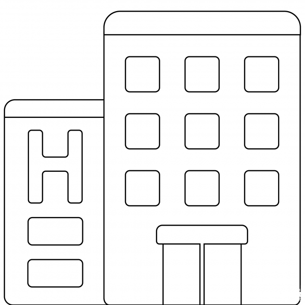Hotel Emoji coloring page image