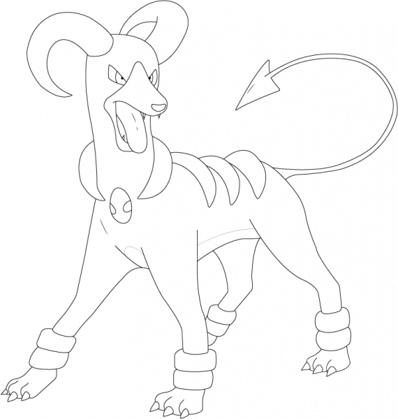 Houndoom Pokemon coloring page image