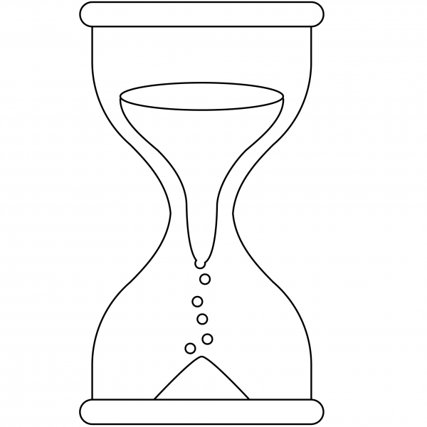 Hour Glass Flowing Sand Emoji coloring page image
