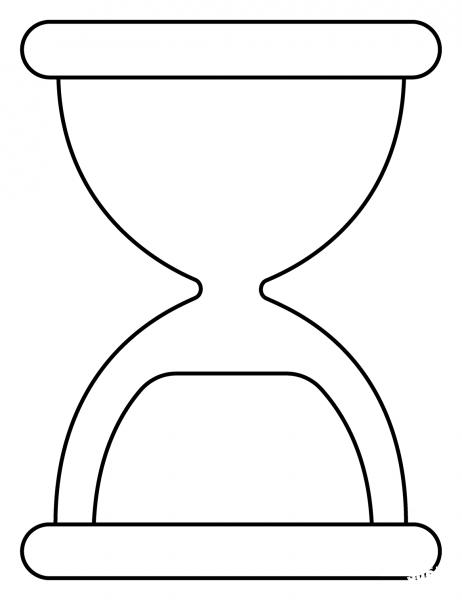 Hourglass Done Emoji coloring page image
