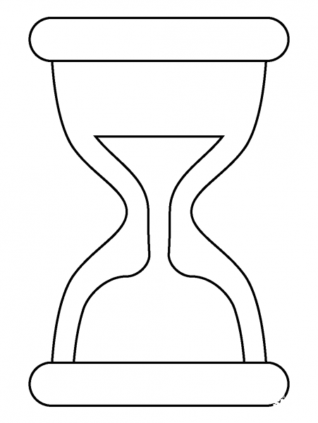 Hourglass Done Emoji coloring page image