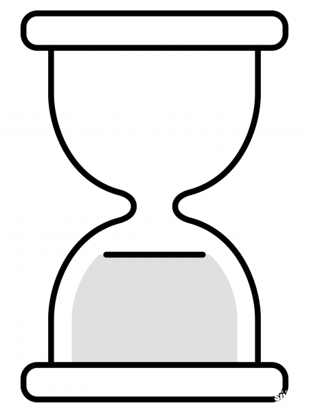 Hourglass Done Emoji coloring page image