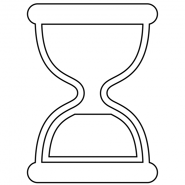 Hourglass Done Emoji coloring page image