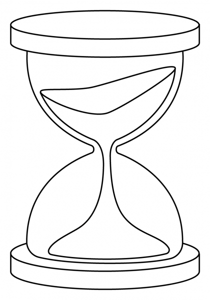 Hourglass Not Done Emoji coloring page image