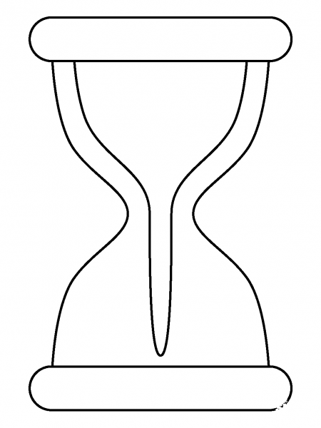 Hourglass Not Done Emoji coloring page image