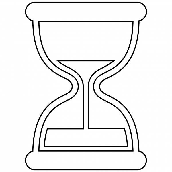 Hourglass Not Done Emoji coloring page image
